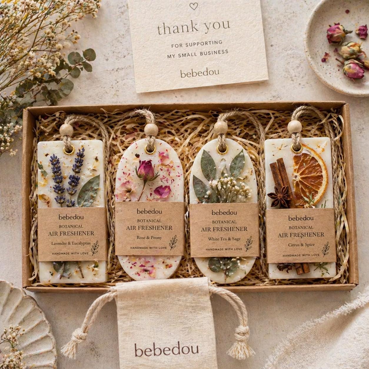 Beeswax Botanical Fragrance Hanger | Wardrobe Freshener | Botanical Wax Melt Gift | EcoFriendly AirFreshener | EnglishRose Lavender SweetPea