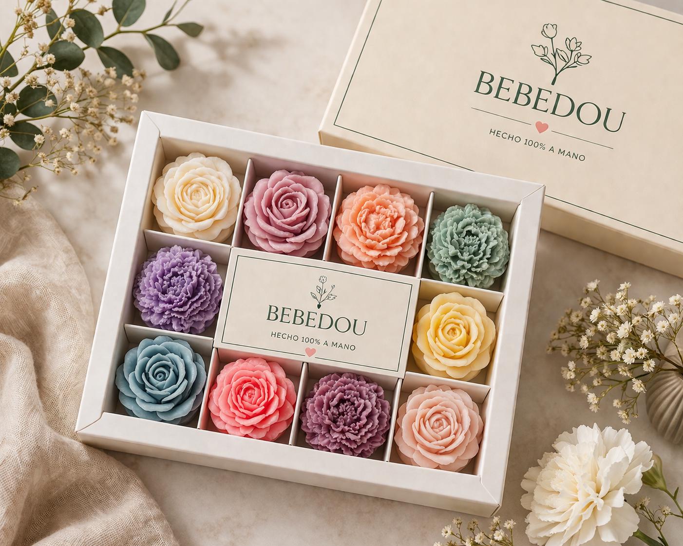 Luxury Floral Wax Melt Gift Box 12 pcs Soy Wax Flower Melts - Vegan & Eco-Friendly Home Fragrance - Mothers Day Gift - Best Selling Scents